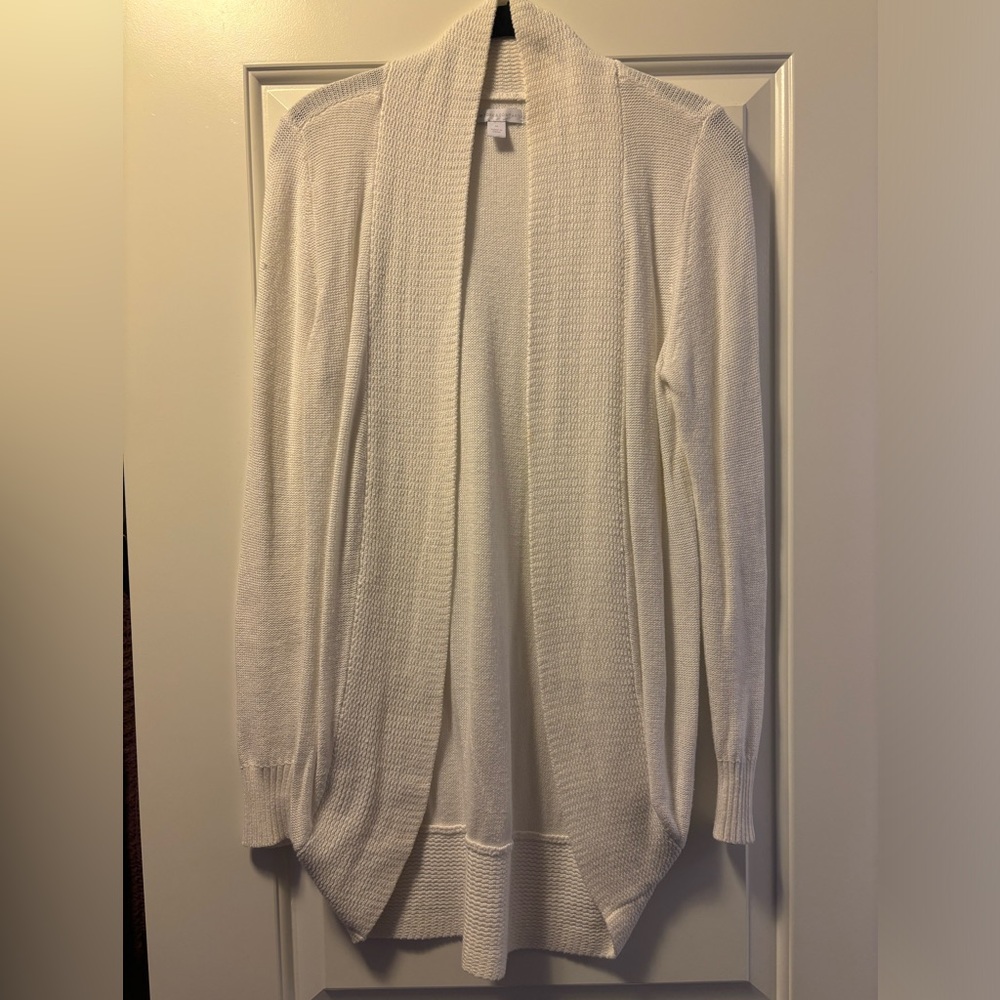 NY&Co white long cardigan